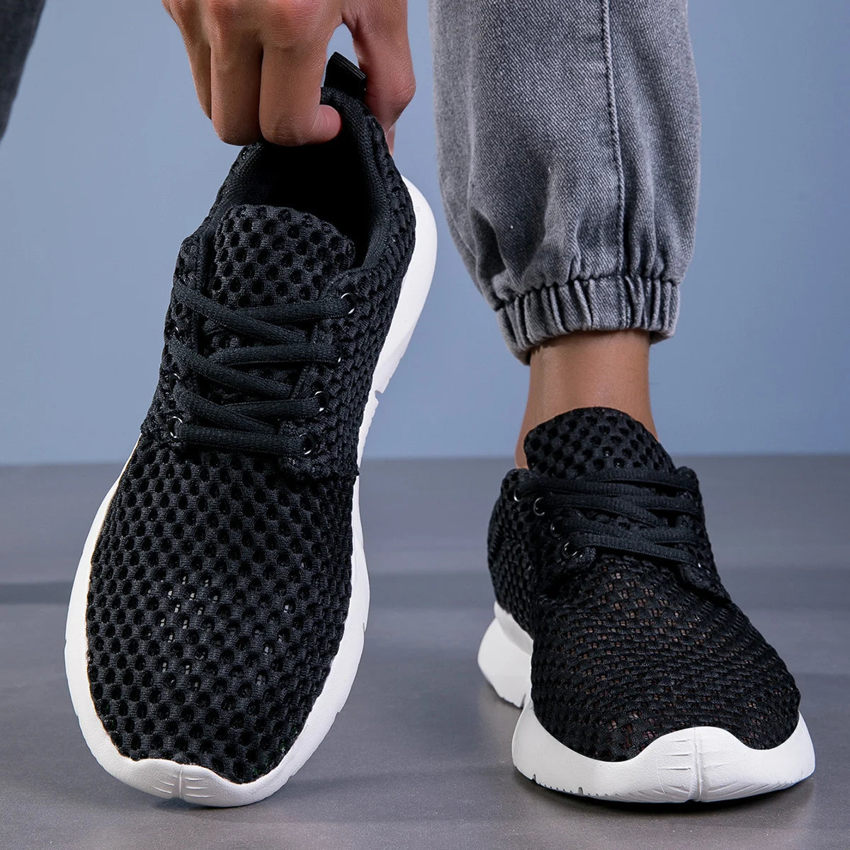 Sneaker Herren Atmungsaktiv Mesh Freizeit Komfort