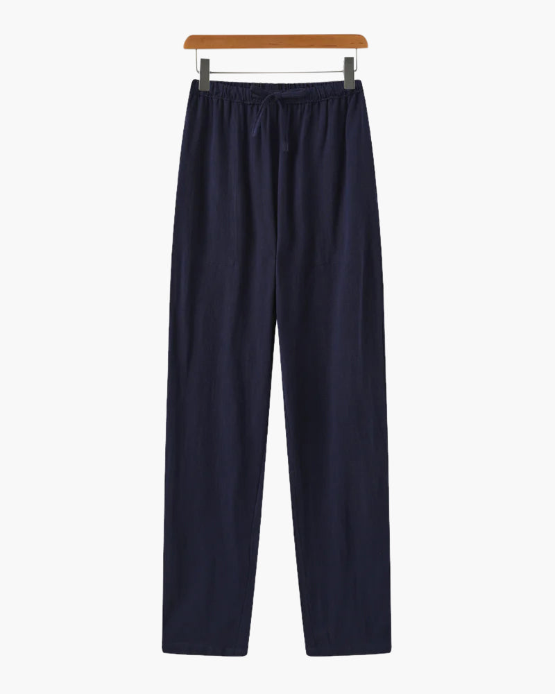 Adrian | Leichte Slim Fit Herren Sommerhose mit Kordelzug