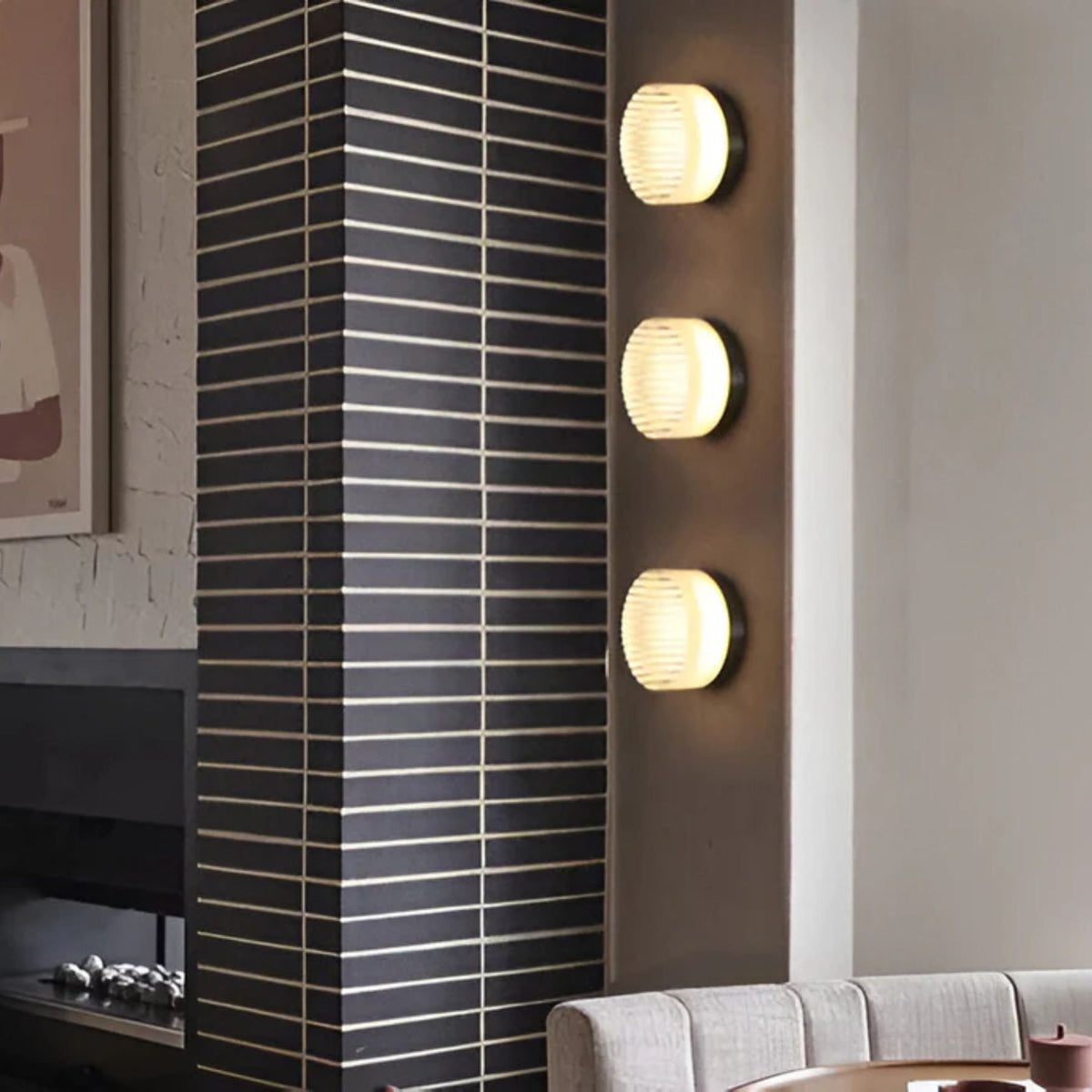 Wandleuchte Minimalistisch Bernstein Glas Innen- und Außenbereich