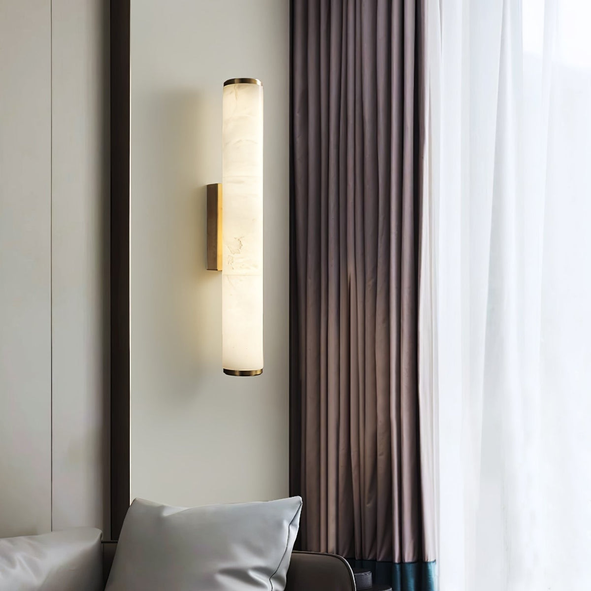 Wandleuchte Minimalistisch Kupfer Marmor LED Wohnzimmer