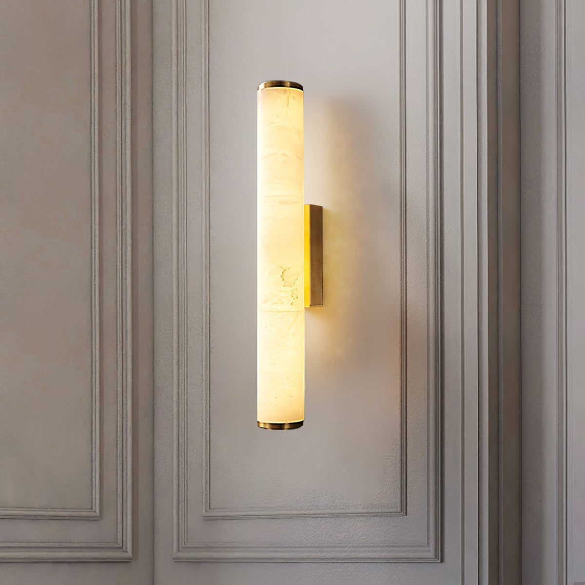 Wandleuchte Minimalistisch Kupfer Marmor LED Wohnzimmer