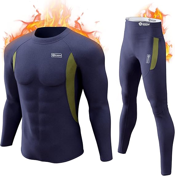Thermounterwäsche Set Herren Slim Fit Winter Freizeit