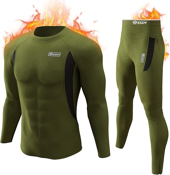 Thermounterwäsche Set Herren Slim Fit Winter Freizeit