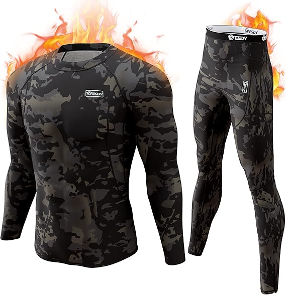 Thermounterwäsche Set Herren Slim Fit Winter Freizeit