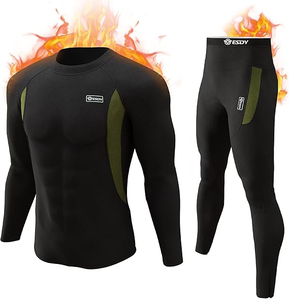 Thermounterwäsche Set Herren Slim Fit Winter Freizeit