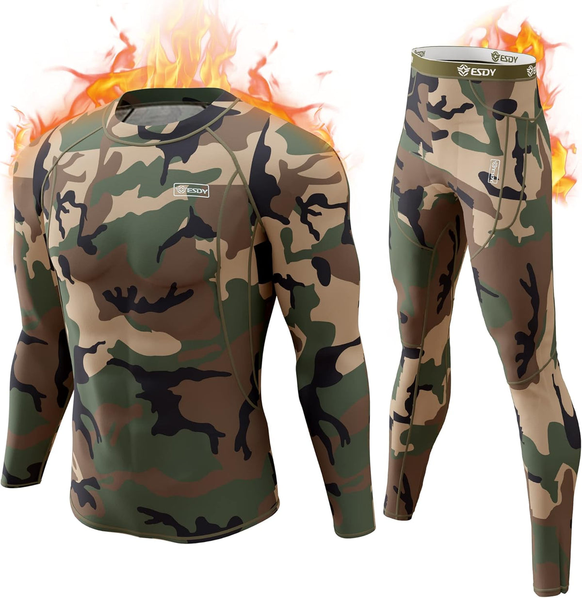 Thermounterwäsche Set Herren Slim Fit Winter Freizeit