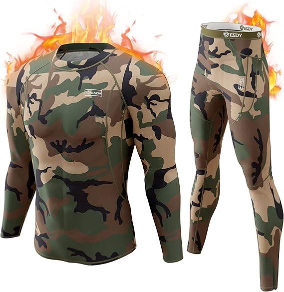 Thermounterwäsche Set Herren Slim Fit Winter Freizeit