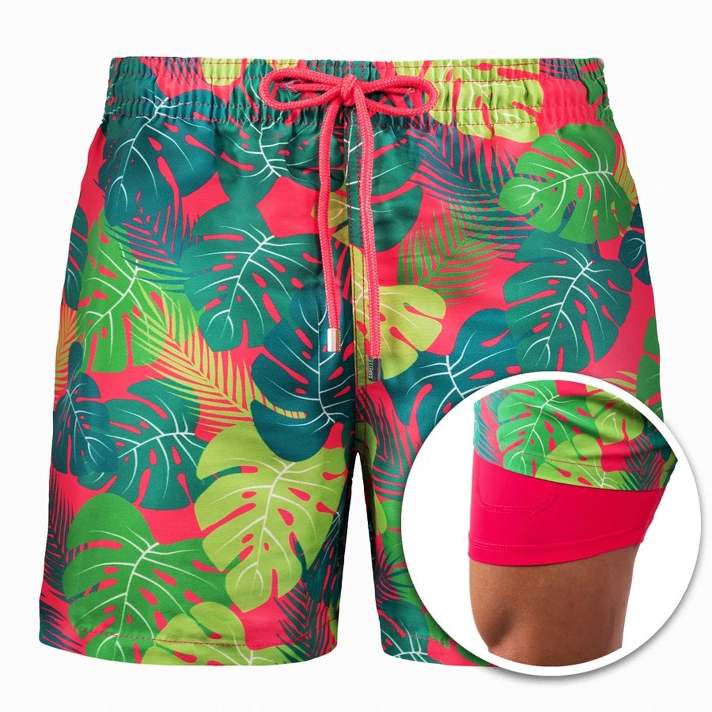 Doppellagige Strandshorts Herren Regular Fit Freizeit Sommer