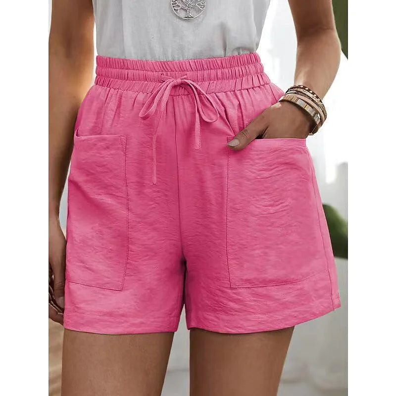 Damen Shorts High Waist Elastisch Casual Sommer