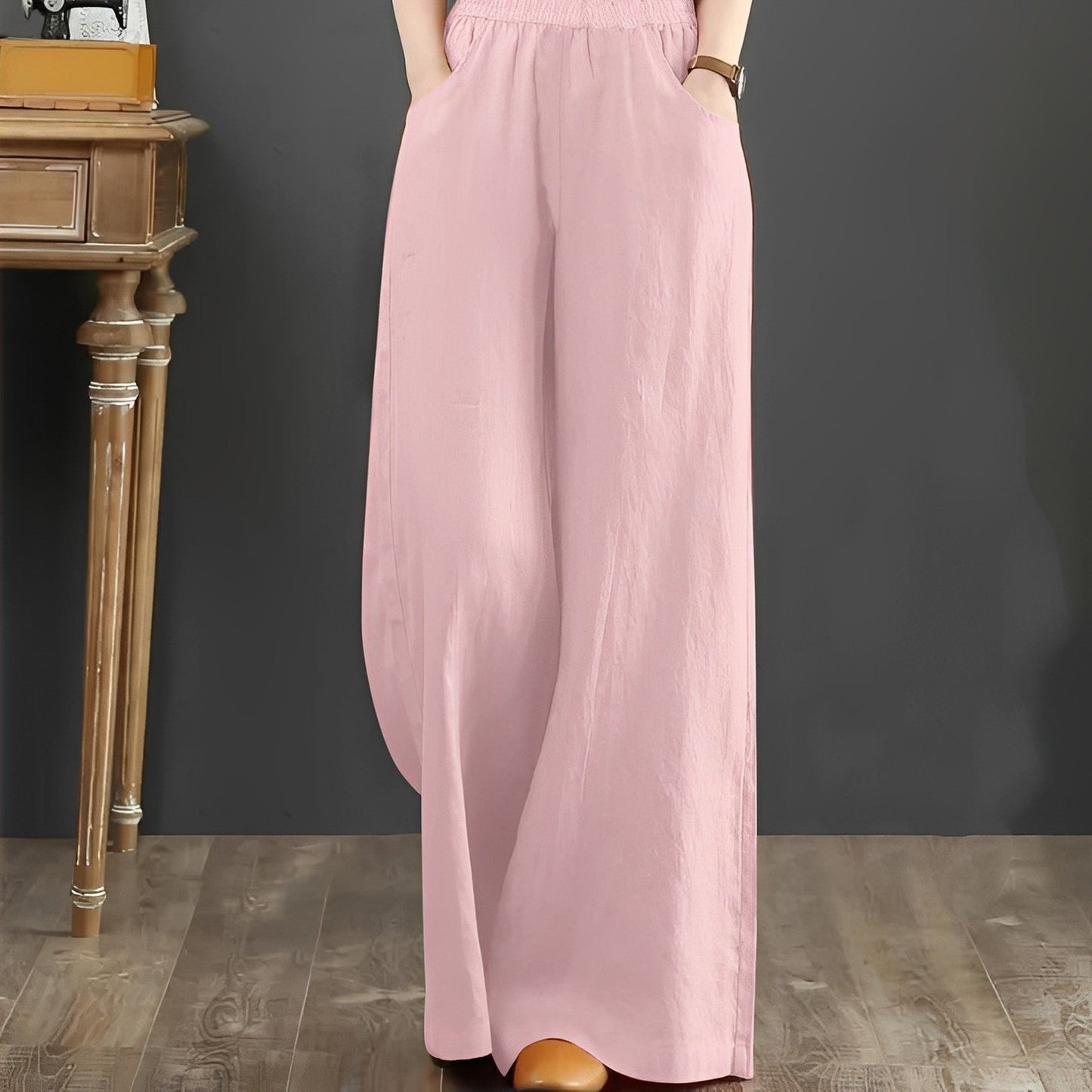 Damen Stoffhose Relaxed Fit Freizeit Sommer