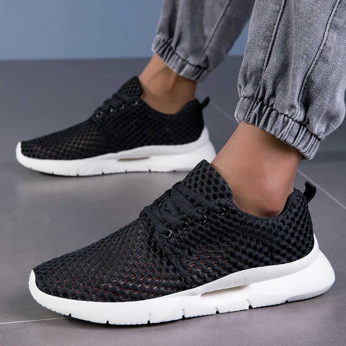 Sneaker Herren Atmungsaktiv Mesh Freizeit Komfort