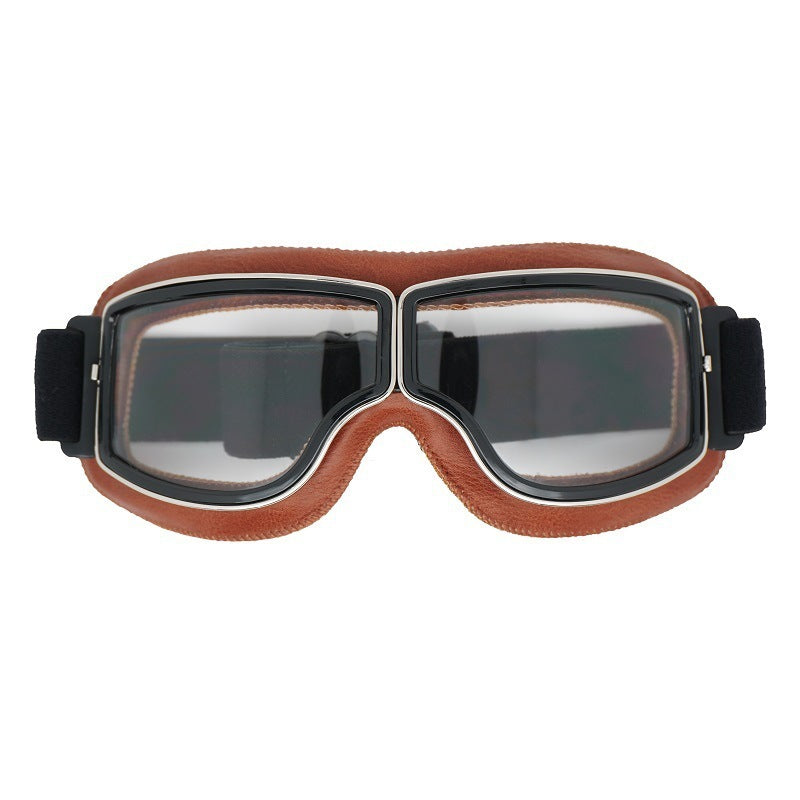 Leonard | Retro Motorradbrille Herren Polarisiert UV-Schutz Freizeit Vintage Pilotenbrille