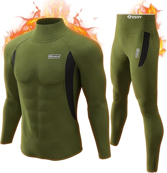 Thermounterwäsche Set Herren Slim Fit Winter Freizeit