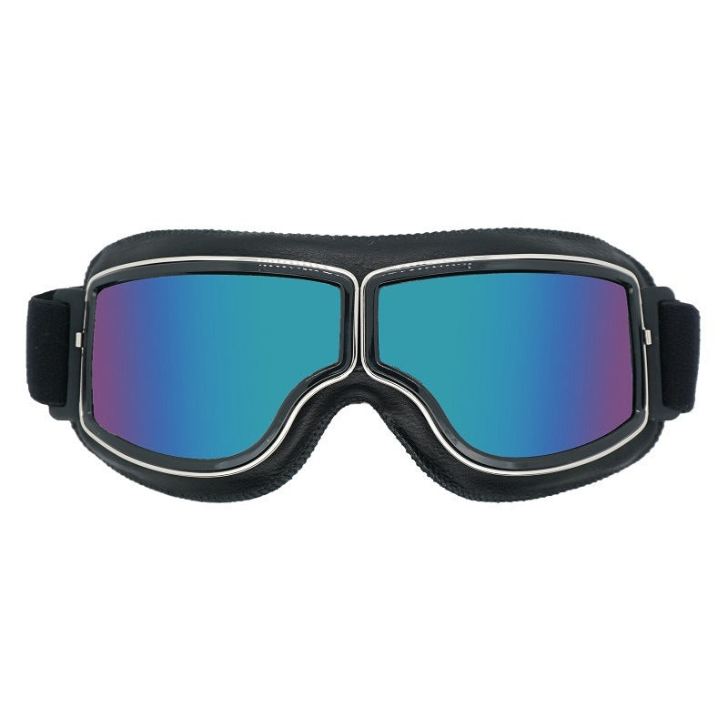 Leonard | Retro Motorradbrille Herren Polarisiert UV-Schutz Freizeit Vintage Pilotenbrille