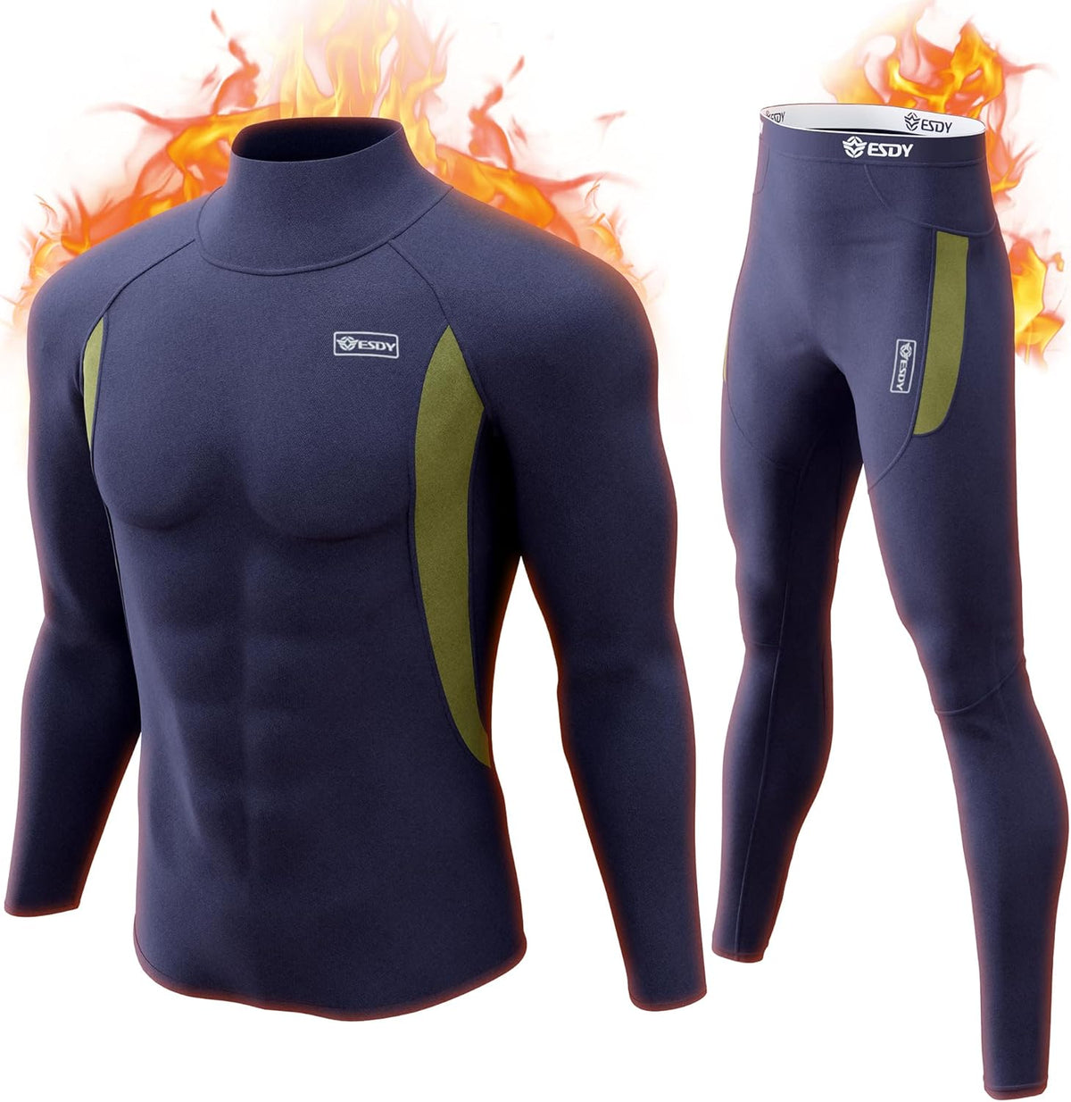 Thermounterwäsche Set Herren Slim Fit Winter Freizeit