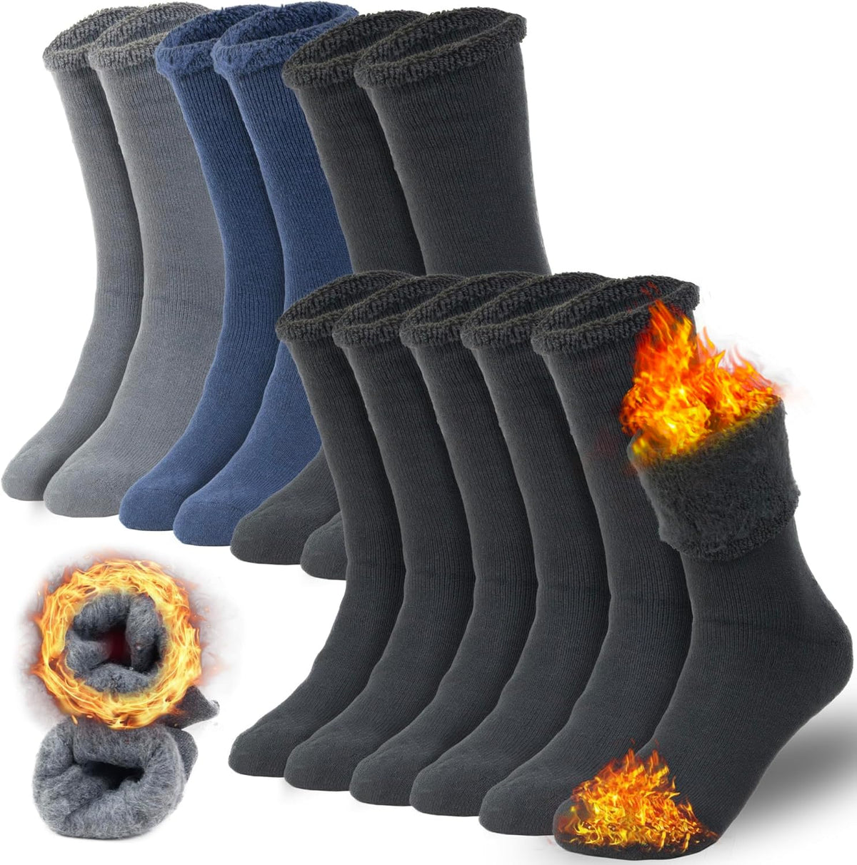 Wollsocken Herren Thermisch Outdoor Winter Warm