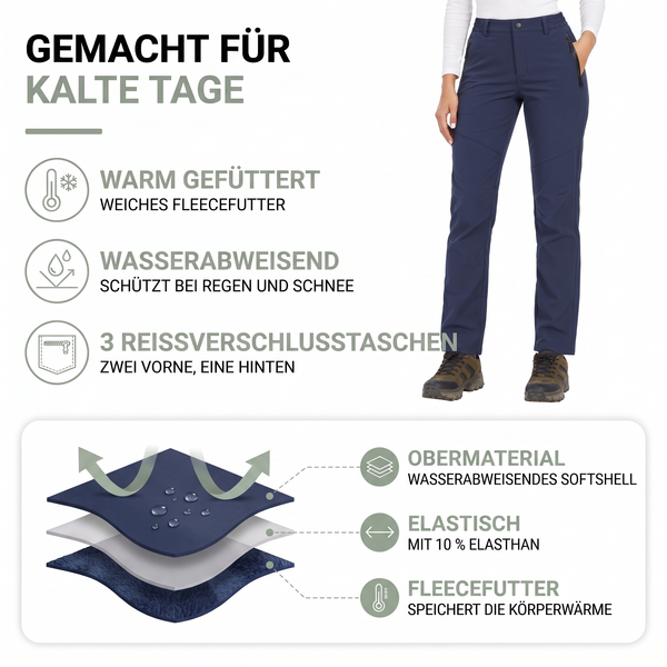 Seline I Thermosoftshellhose Damen Regular Fit Outdoor & Winter