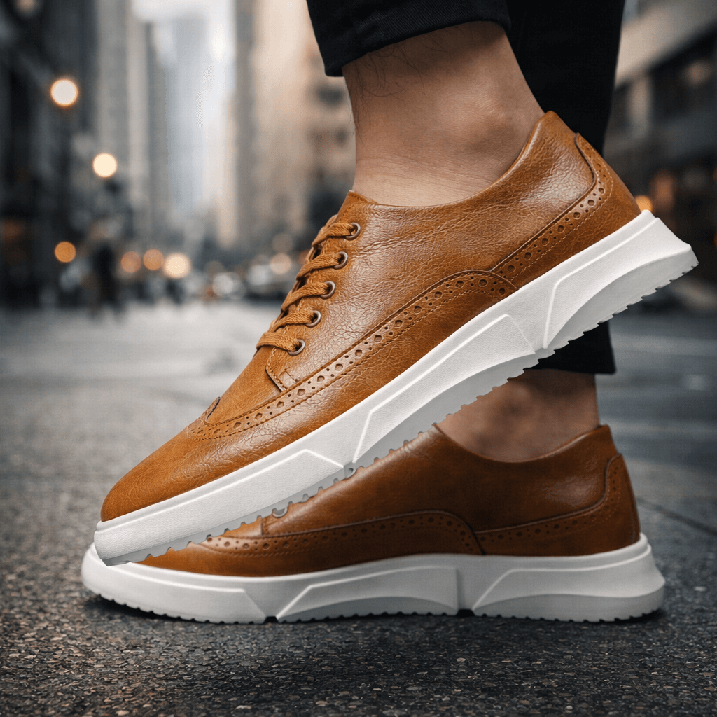 Sneaker Herren Casual Brogue mit gepolsterter Sohle