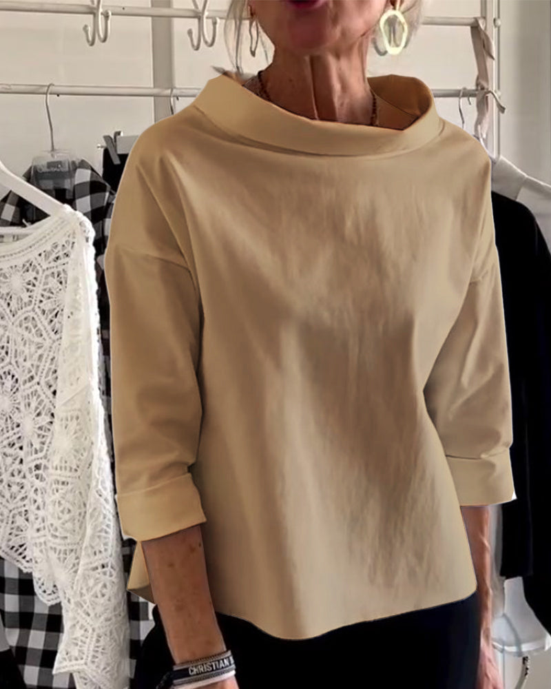 Damen Elegantes Oberteil Slim Fit Business Freizeit