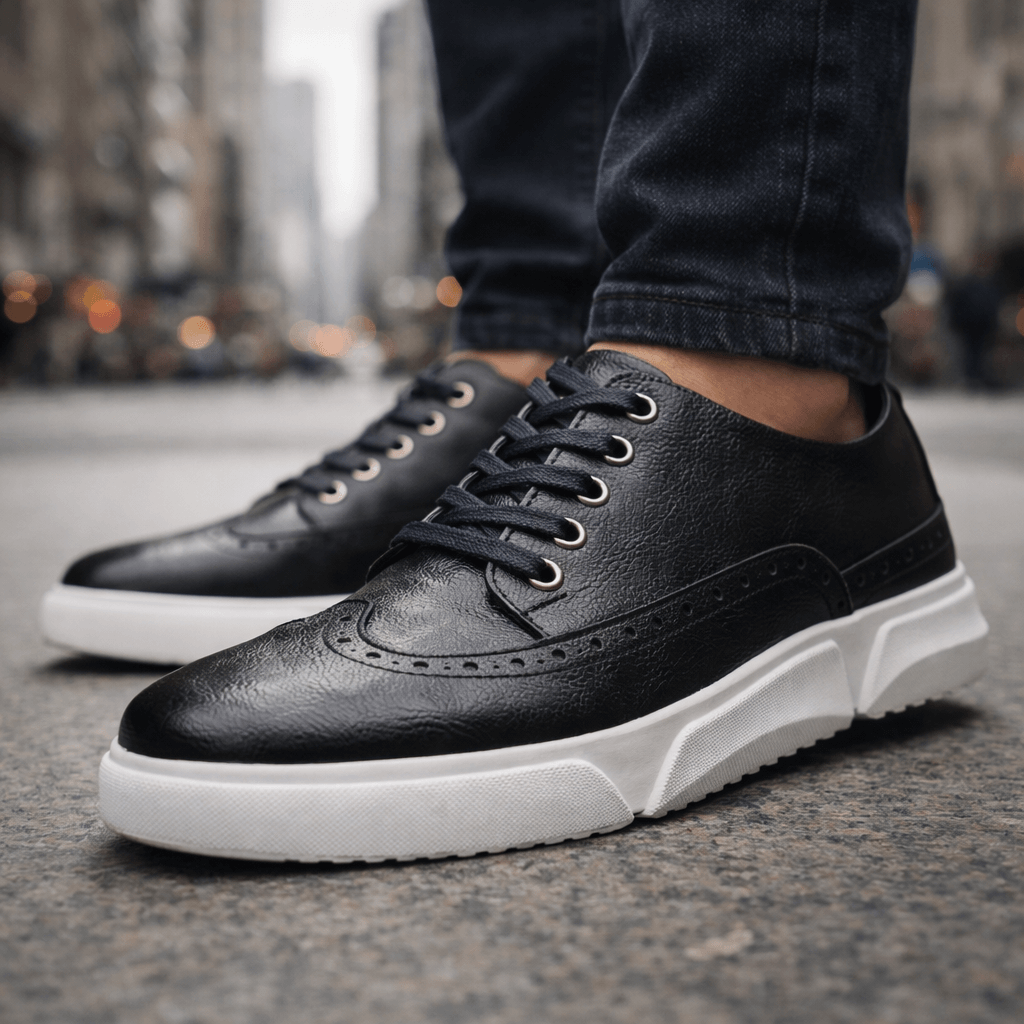 Sneaker Herren Casual Brogue mit gepolsterter Sohle