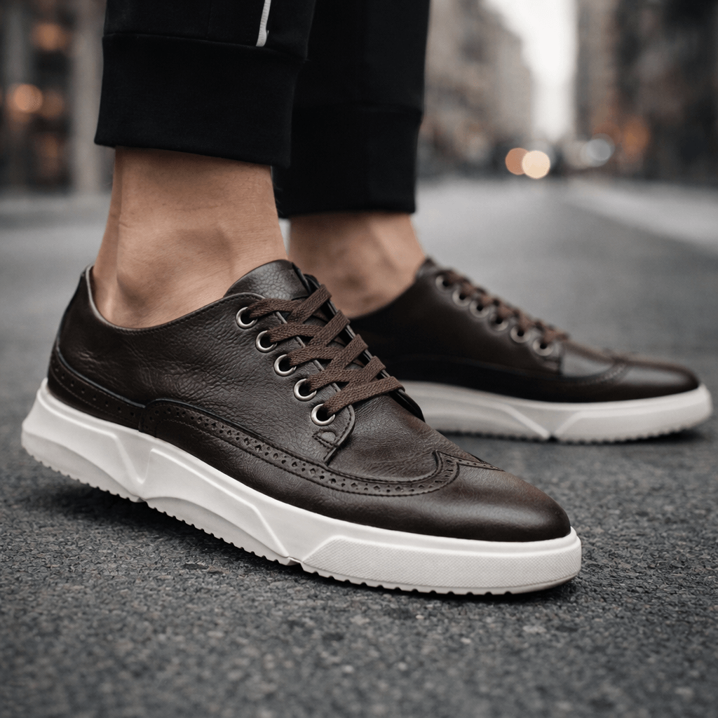 Sneaker Herren Casual Brogue mit gepolsterter Sohle