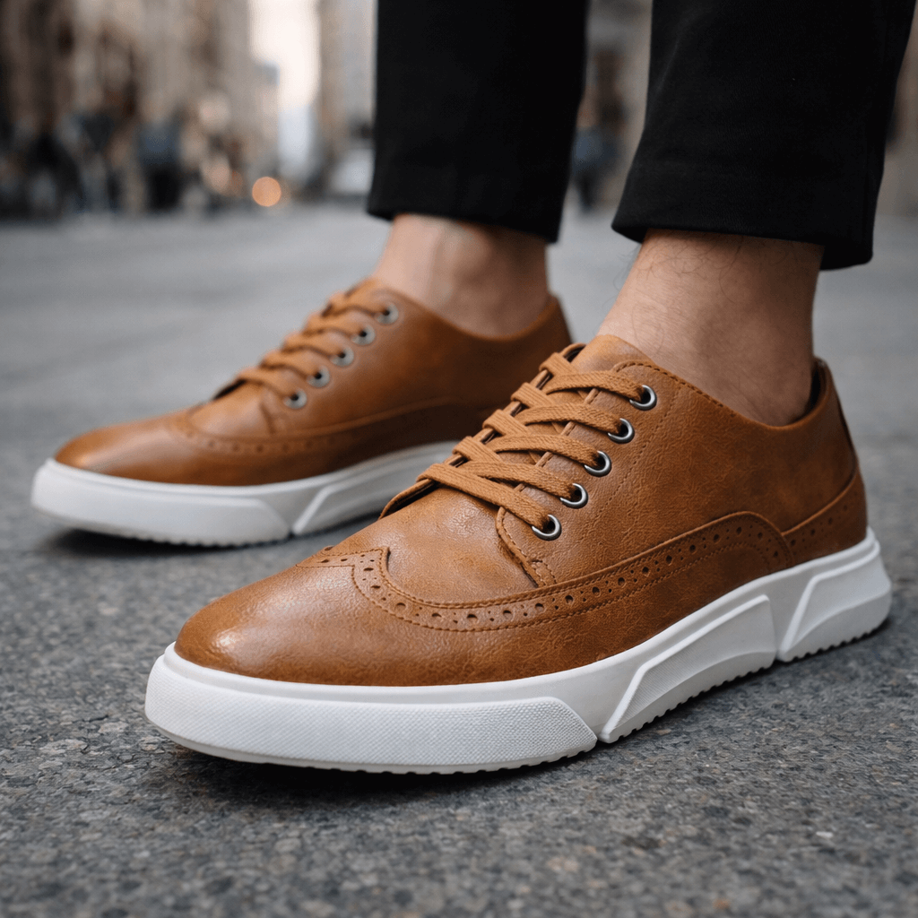 Sneaker Herren Casual Brogue mit gepolsterter Sohle