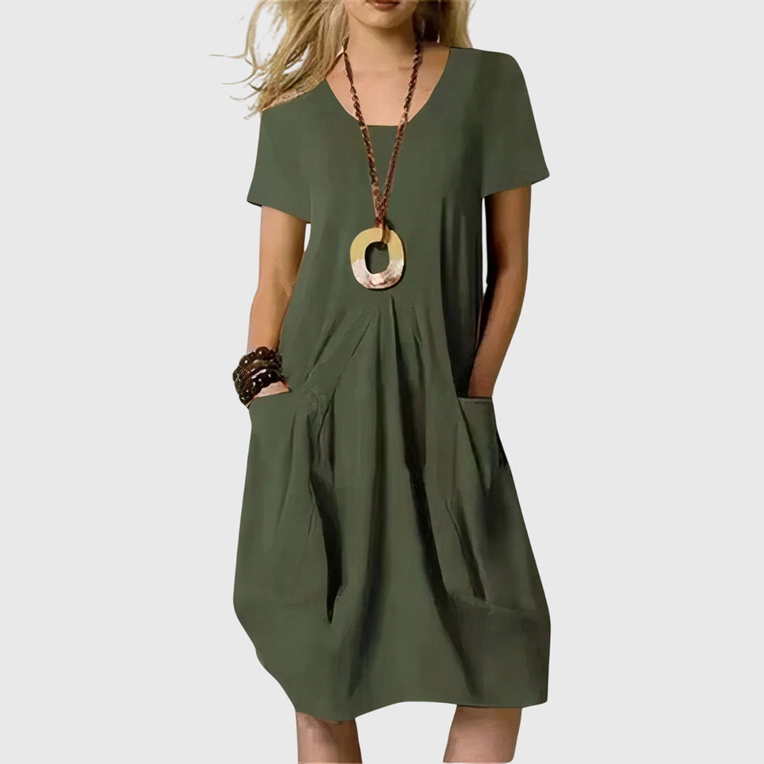 Damen Freizeitkleid Regular Fit Casual mit Taschen