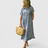 Damen Kleid Regular Fit Freizeit mit Streifenmuster