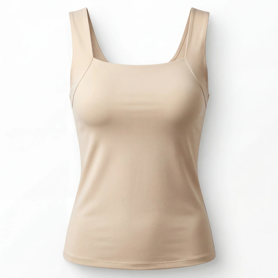Damen Tanktop mit integriertem Sport-BH Regular Fit Freizeit