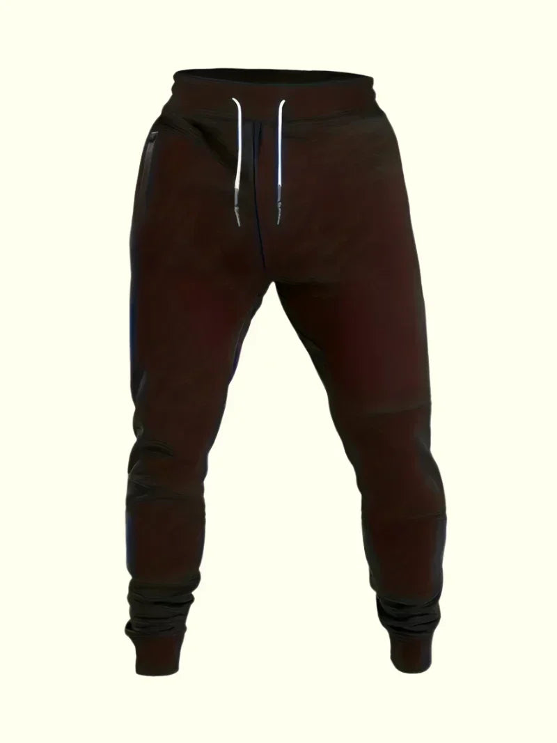Bequeme Jogginghose für Herren mit verstellbarem Kordelzug in Schwarz