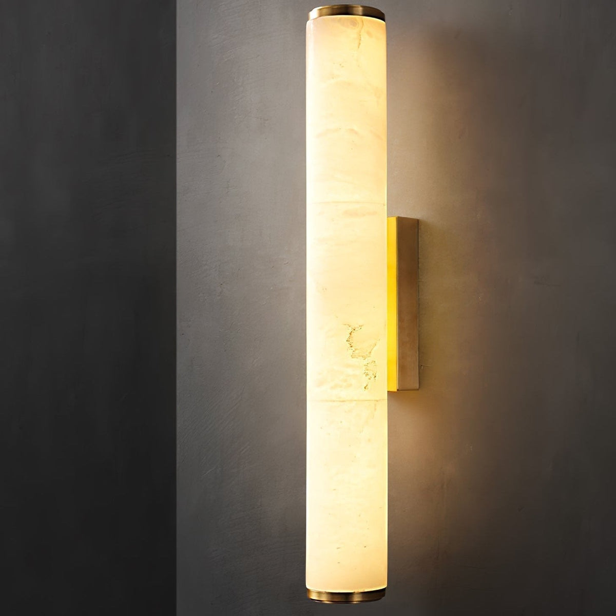 Wandleuchte Minimalistisch Kupfer Marmor LED Wohnzimmer
