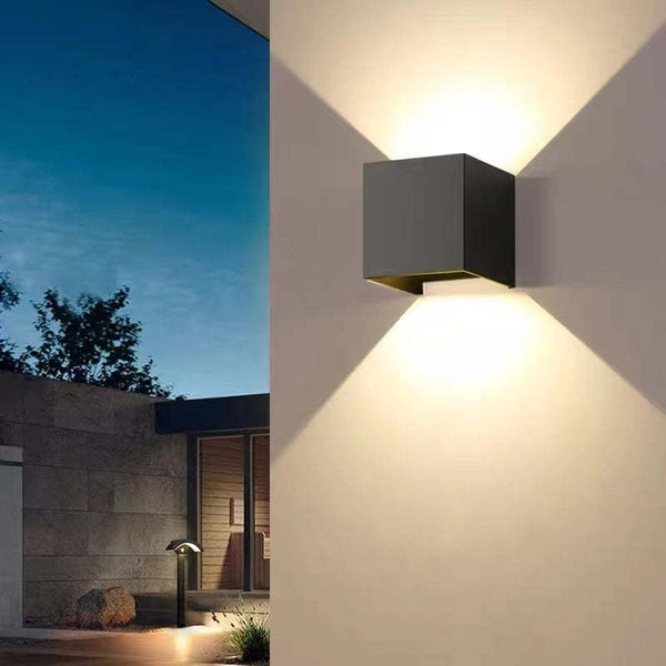 Verstellbare LED-Außenwandlampe Quadrat Modern Garten