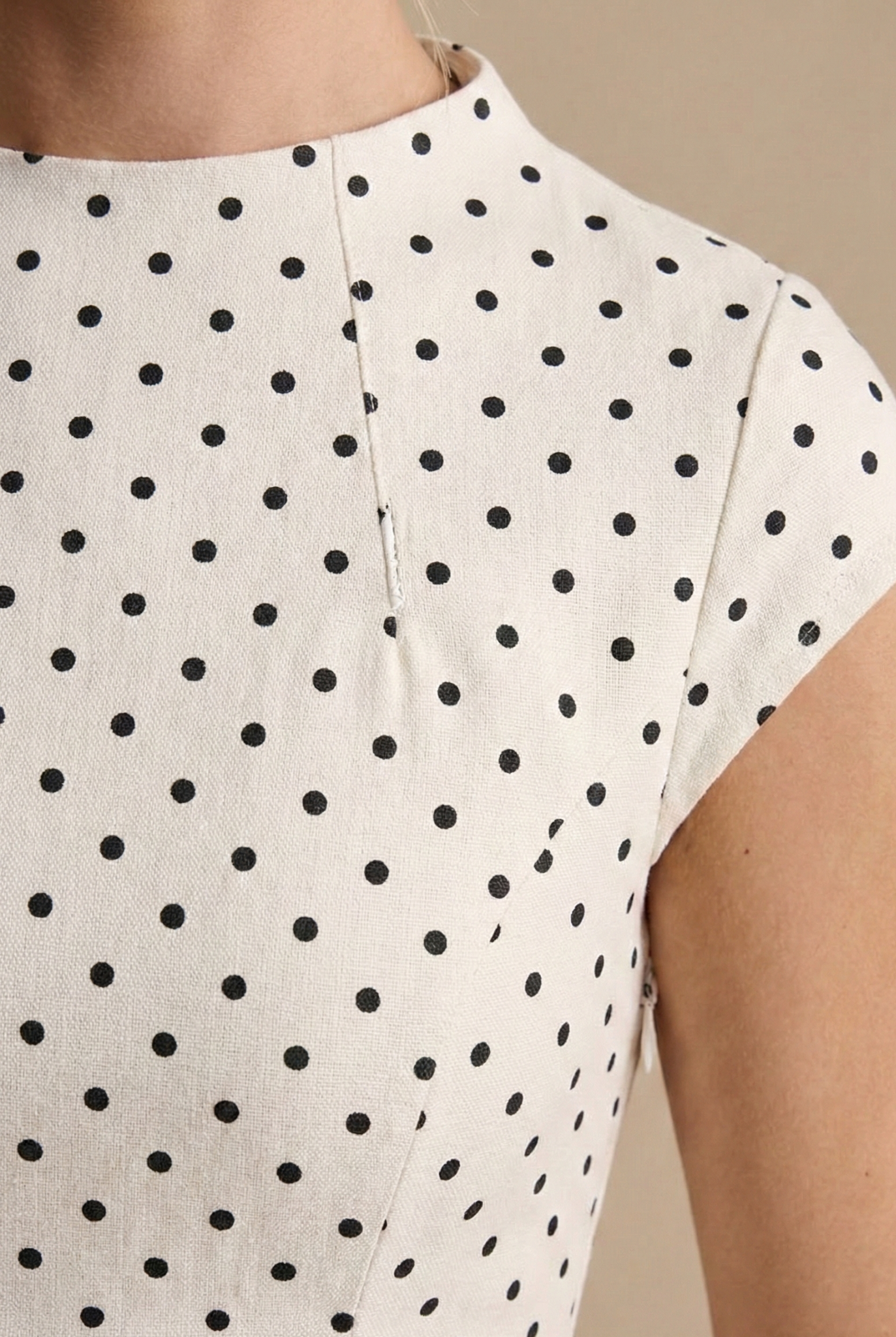 Damen Polka Dot Maxikleid Tailliert Kurzarm Elegant Sommer
