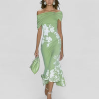 Damen Midi-Kleid Regular Fit Freizeit Elegant