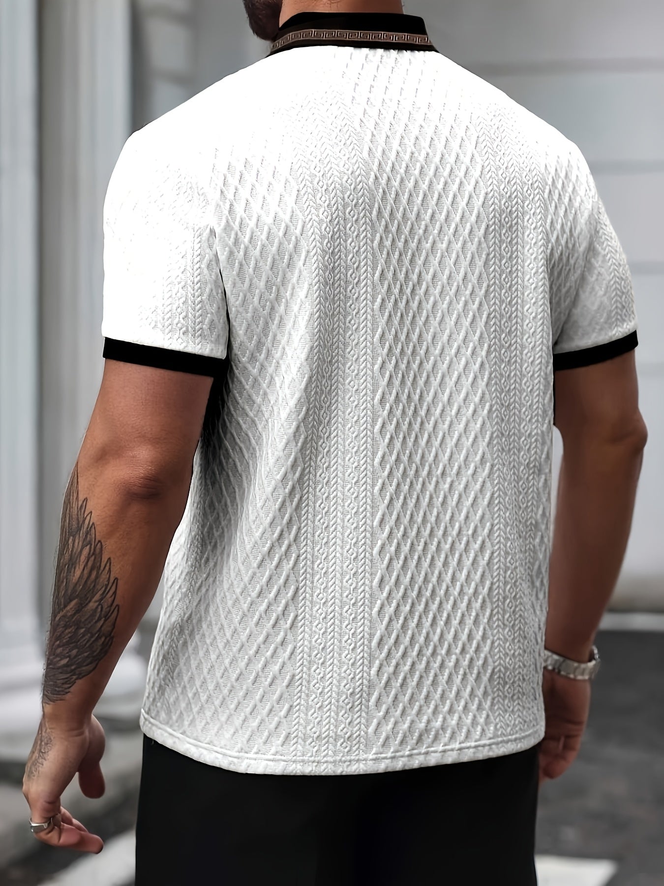 Poloshirt Herren Regular Fit Freizeit Farbblock Sommer