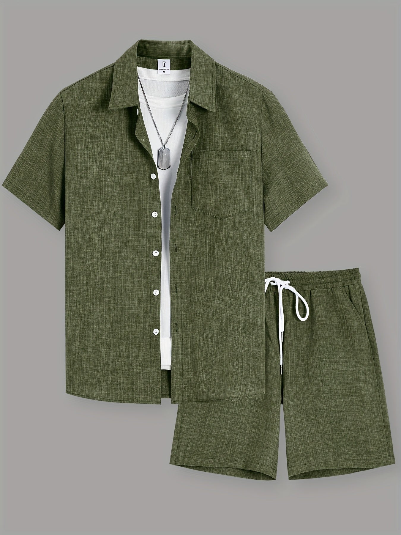 Bruno | Herren Sommer Set Regular Fit Freizeit Kurzarmhemd & Shorts