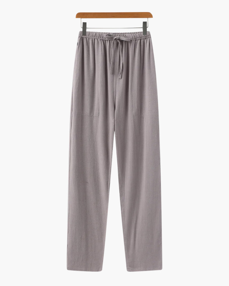 Adrian | Leichte Slim Fit Herren Sommerhose mit Kordelzug