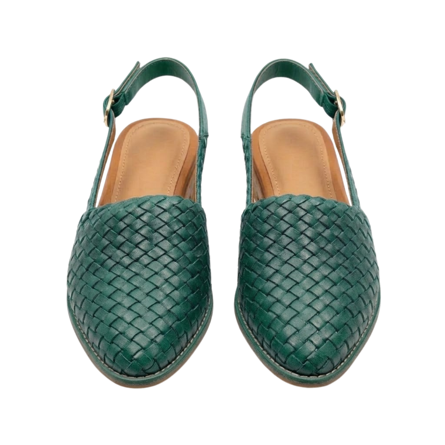 Slingbacks Damen Geflochten Spitz Elastischer Hinterriemen Alltag