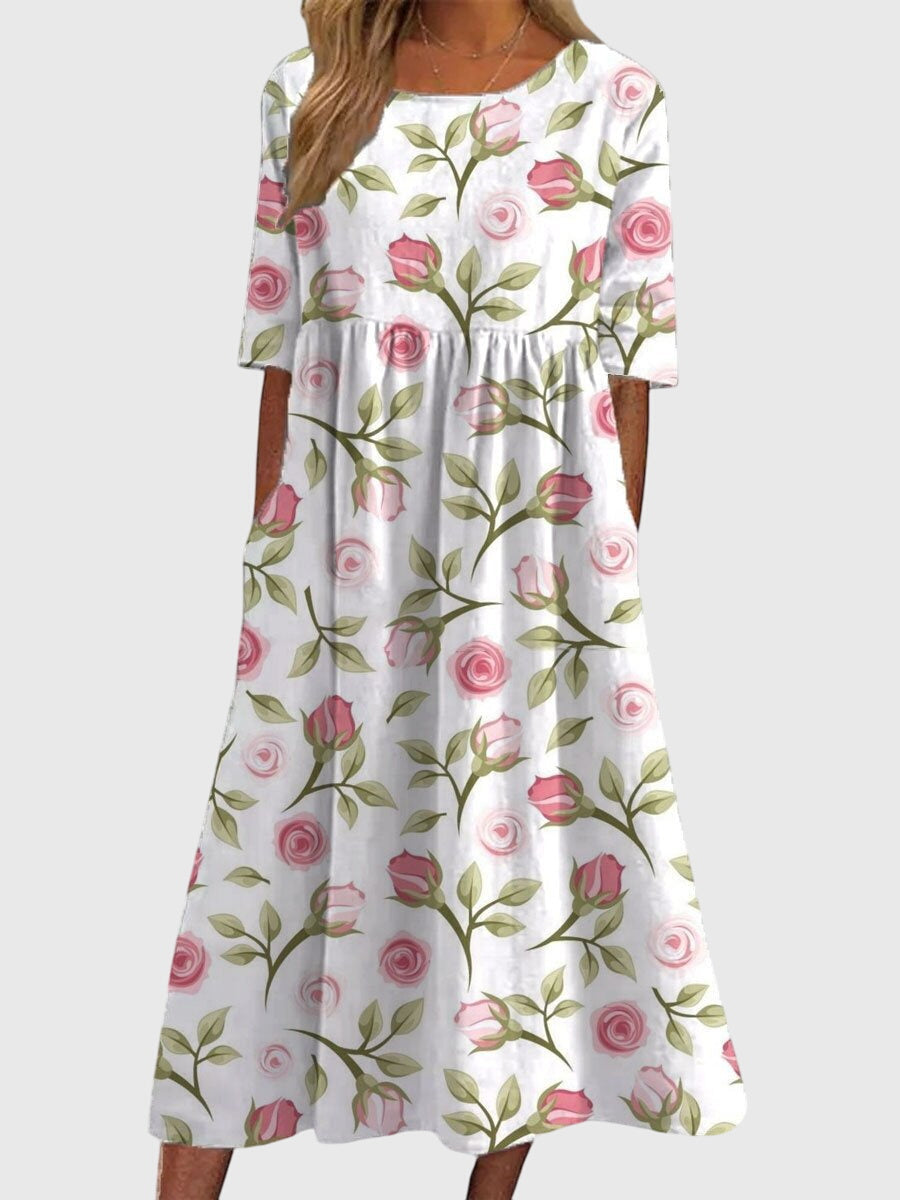 Damen Kleid Fließend Schmeichelhaft Freizeit Elegant