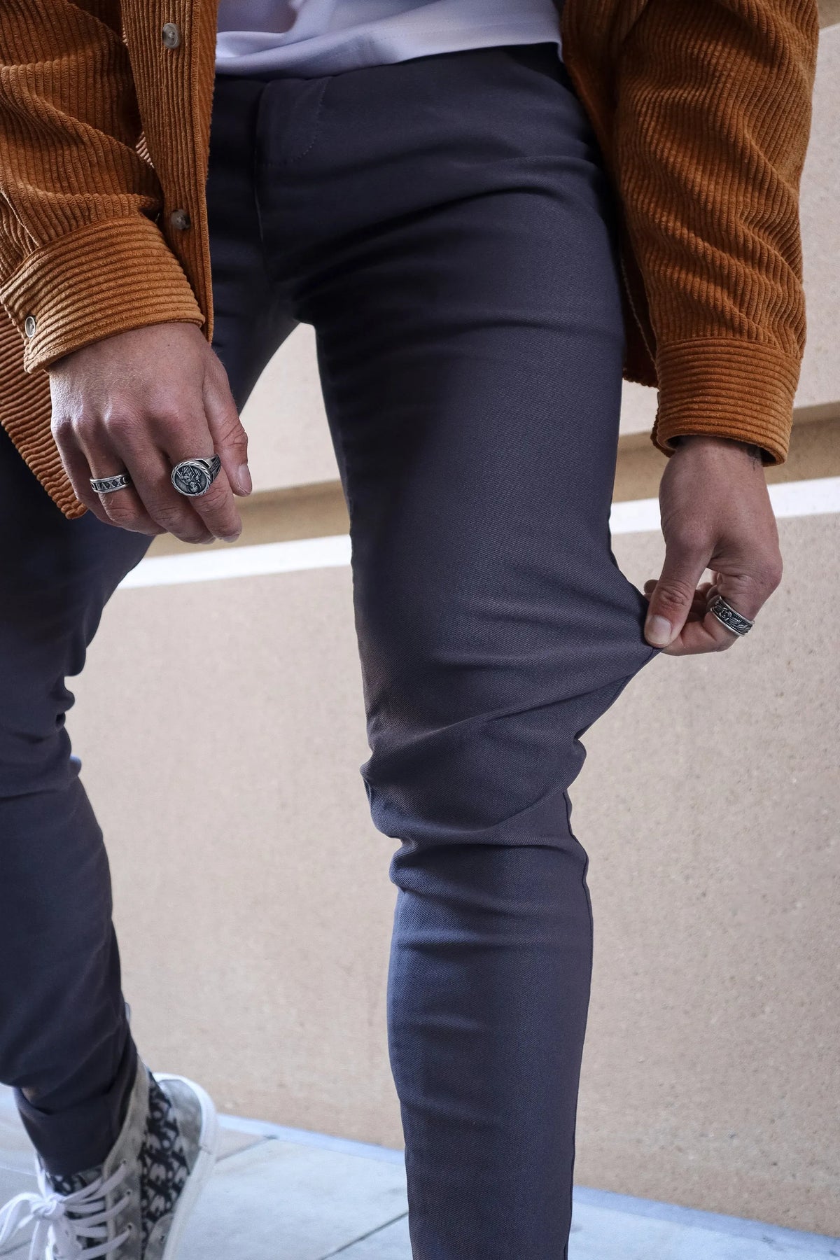 Herren Hose Slim Fit Freizeit schmaler Knöchel