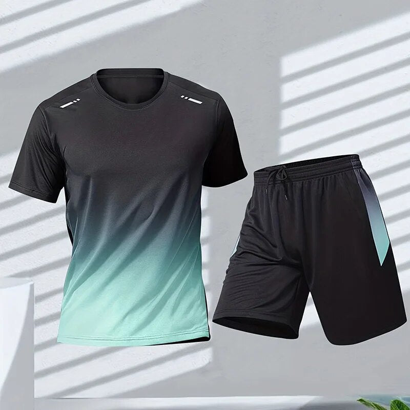 Activewear Set Herren Slim Fit Sport Freizeit schnelltrocknend