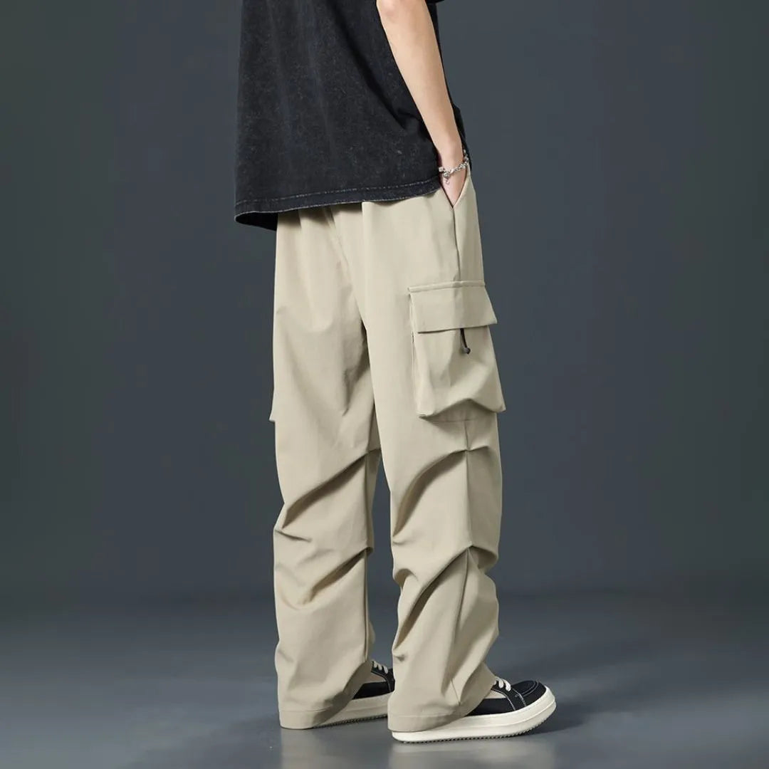 Oversize Cargo-Hose für Herren mit verstellbarem Bund und Taschen