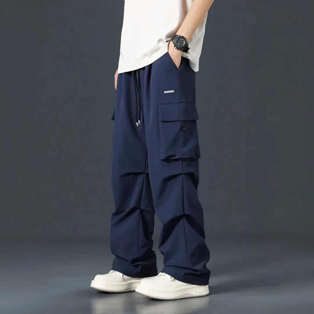 Oversize Cargo-Hose für Herren mit verstellbarem Bund und Taschen