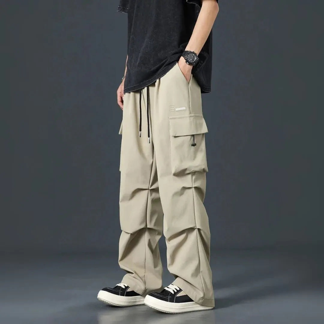 Oversize Cargo-Hose für Herren mit verstellbarem Bund und Taschen