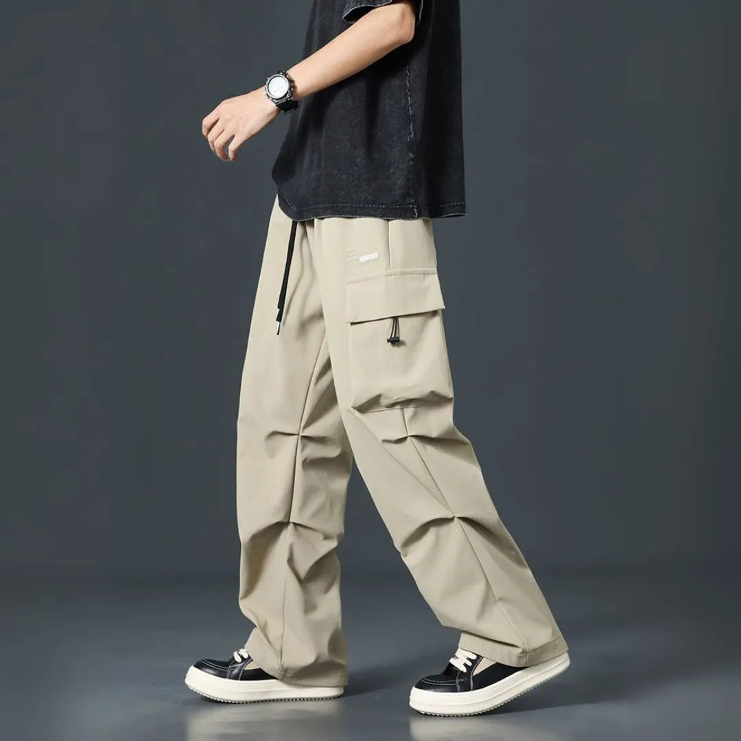 Oversize Cargo-Hose für Herren mit verstellbarem Bund und Taschen