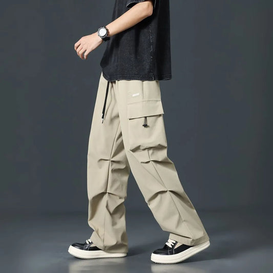 Oversize Cargo-Hose für Herren mit verstellbarem Bund und Taschen