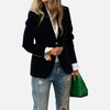 Damen Blazer Samt Regular Fit Elegant Business Freizeit