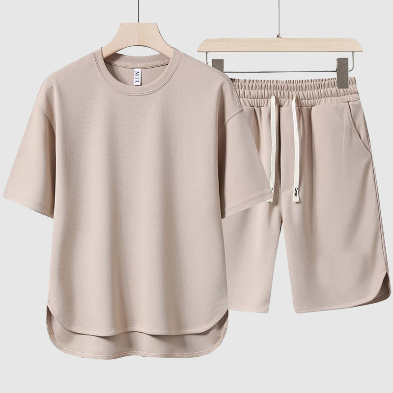 Oversize T-Shirt & Shorts Set Herren Relaxed Fit Freizeit Sommer
