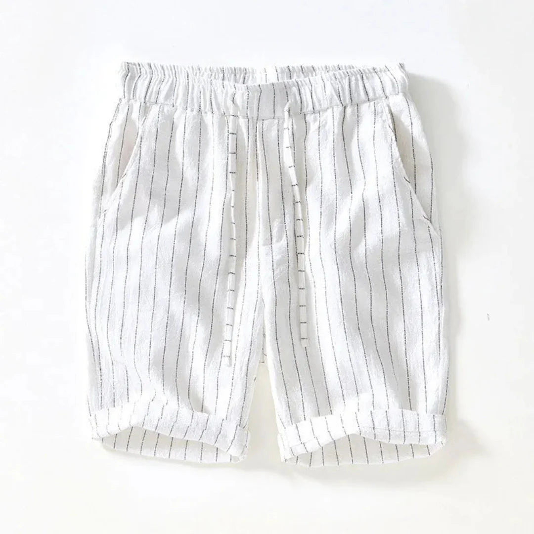 Gestreifte Stoff-Shorts für Herren im eleganten Sommerstil