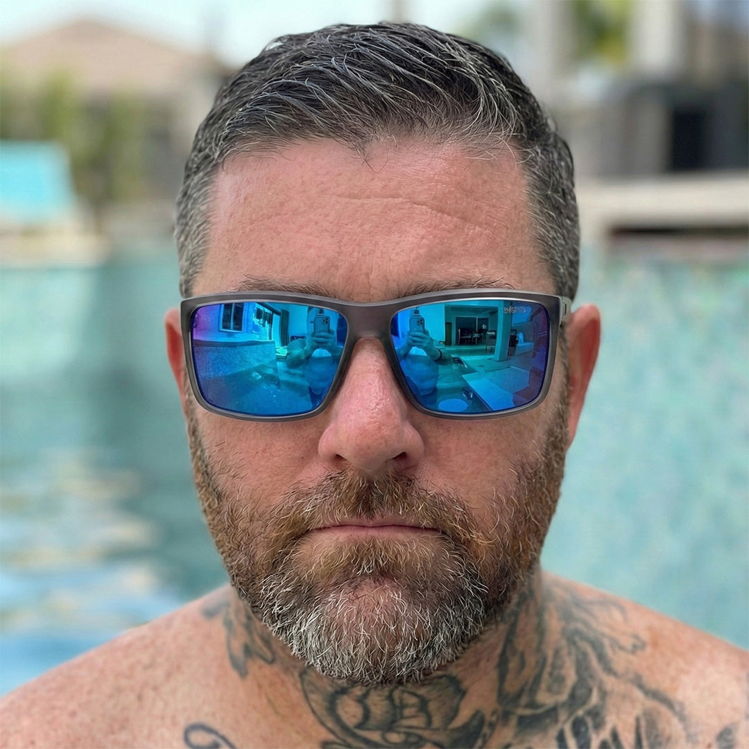 Sportsonnenbrille für Herren mit polarisierten Gläsern